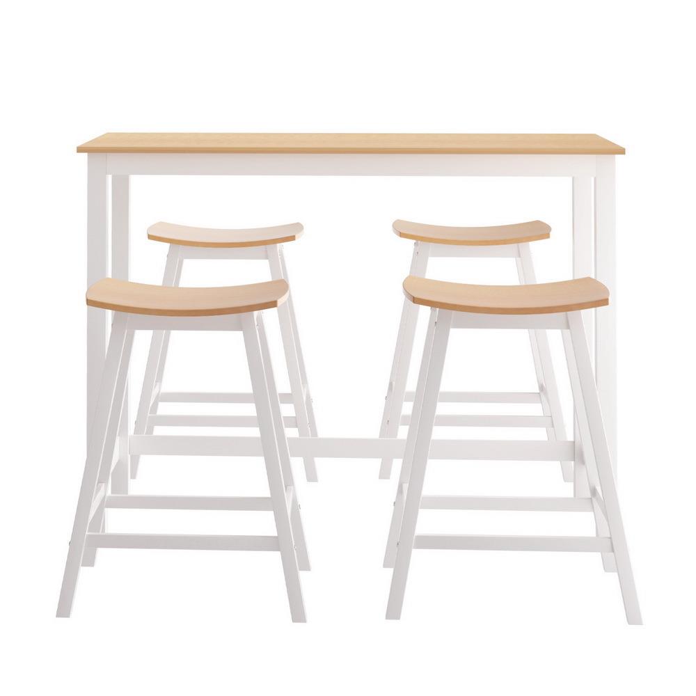 Home Bar Stools - طاولة بار من الخشب الصلب مع