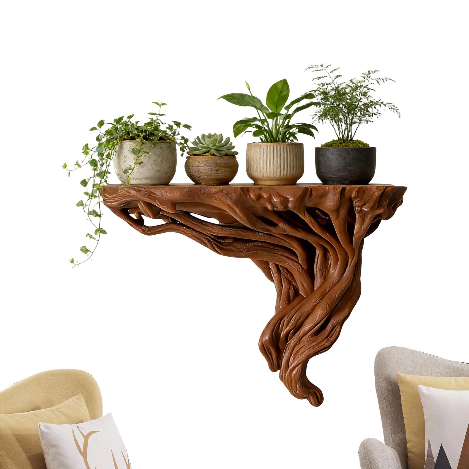 رف حائط على شكل جذر شجرة، ديكو - مراجعة Home Bar Shelf وسعره