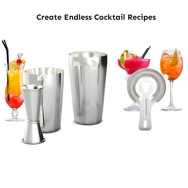 مجموعة ABJT-كوكتيل شاكر: مجموع - مراجعة Boston Shaker Set وسعره