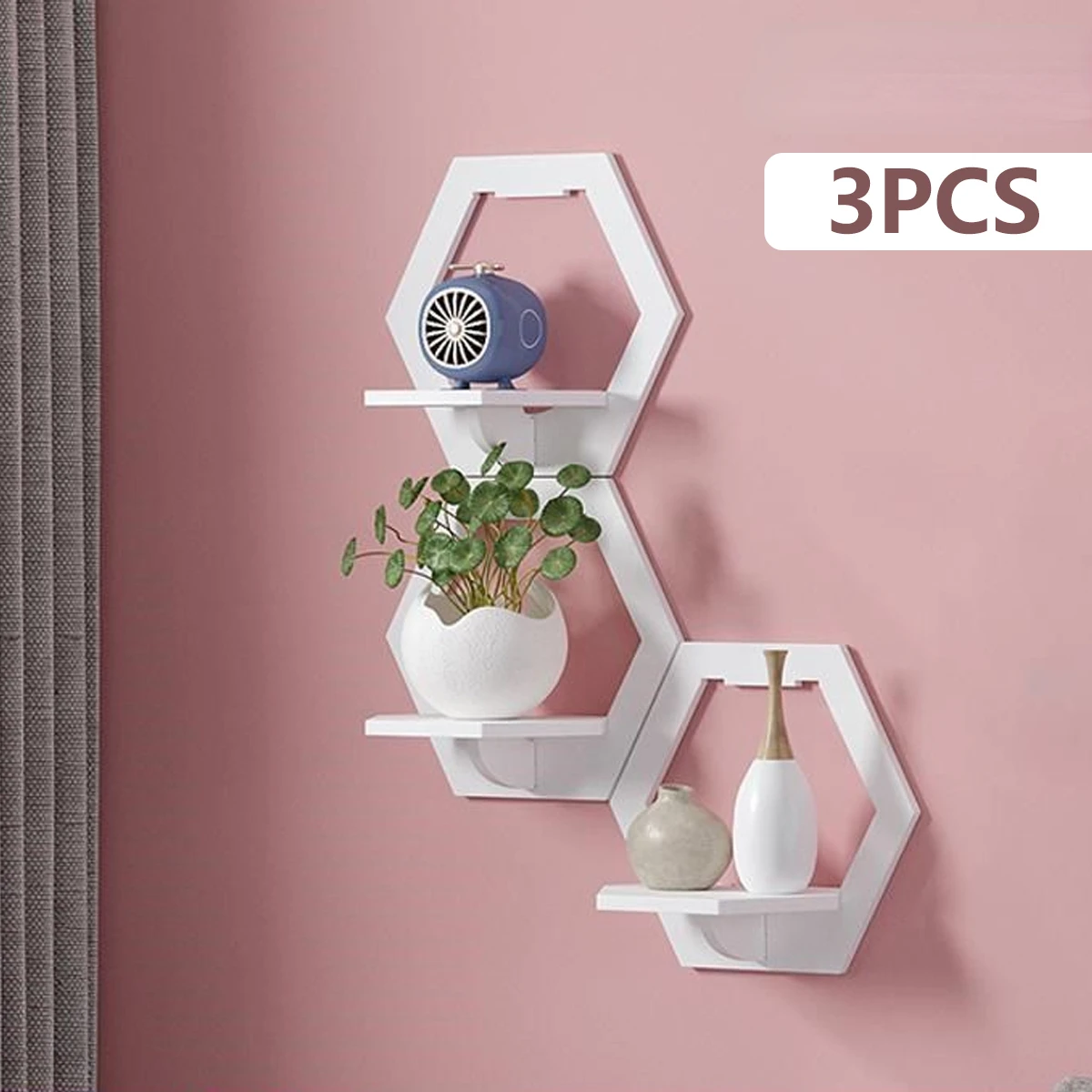 3 قطعة رف جدار مسدس لكمة الحرة - مراجعة Home Bar Shelves وسعره