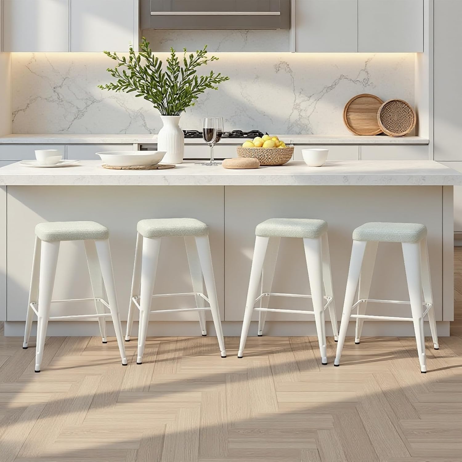 مجموعة من 4 كراسي بار، ارتفاعه - مراجعة Home Bar Stools وسعره