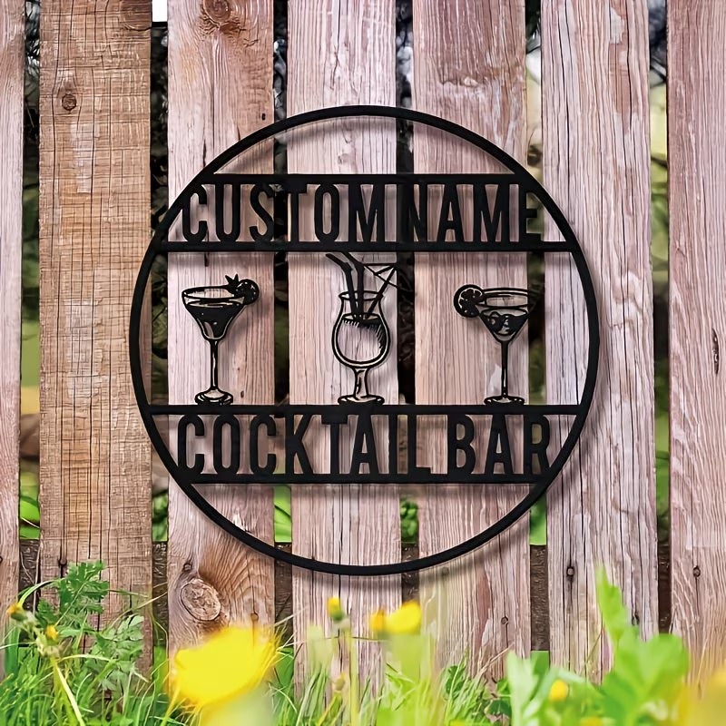 لافتة بار كوكتيل مخصصة بالاسم، - مراجعة Home Bar Signs وسعره