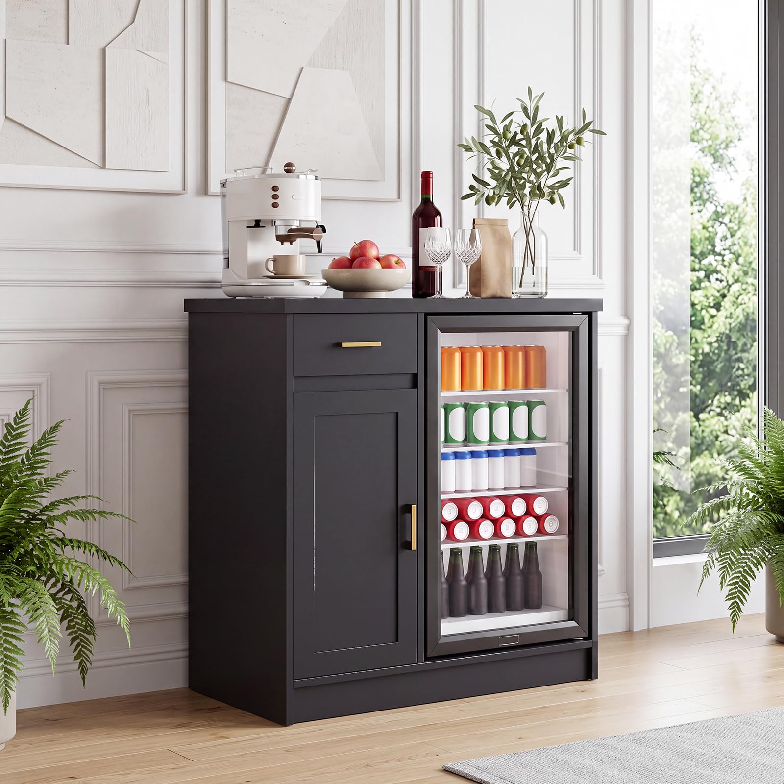 خزانة بار نبيذ بتصميم ريفي مقا - مراجعة Home Bar And Cabinet وسعره