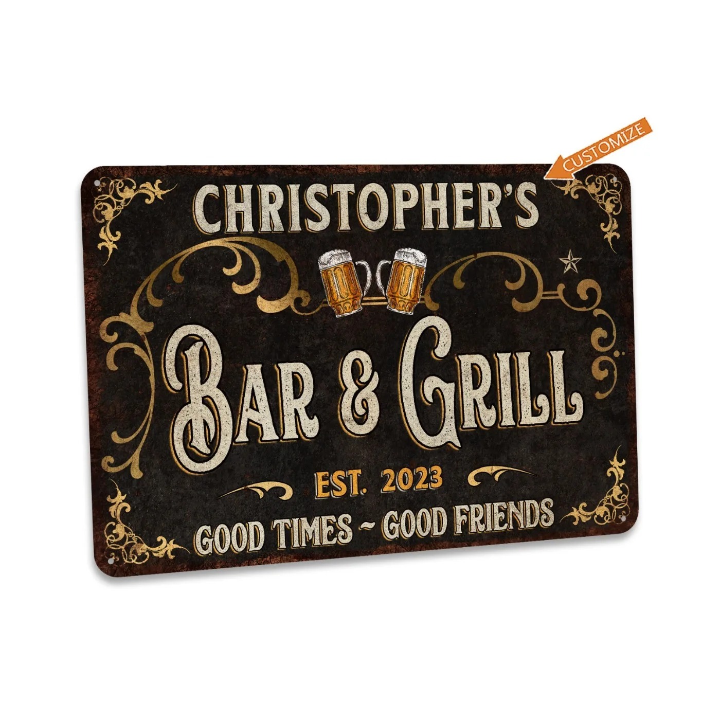 لافتة معدنية مخصصة للبار والشو - مراجعة Home Bar Signs وسعره