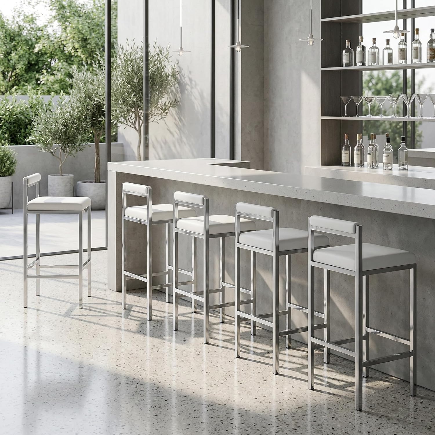 مجموعة من كرسيين بار، بارتفاع  - مراجعة Home Bar Stools وسعره