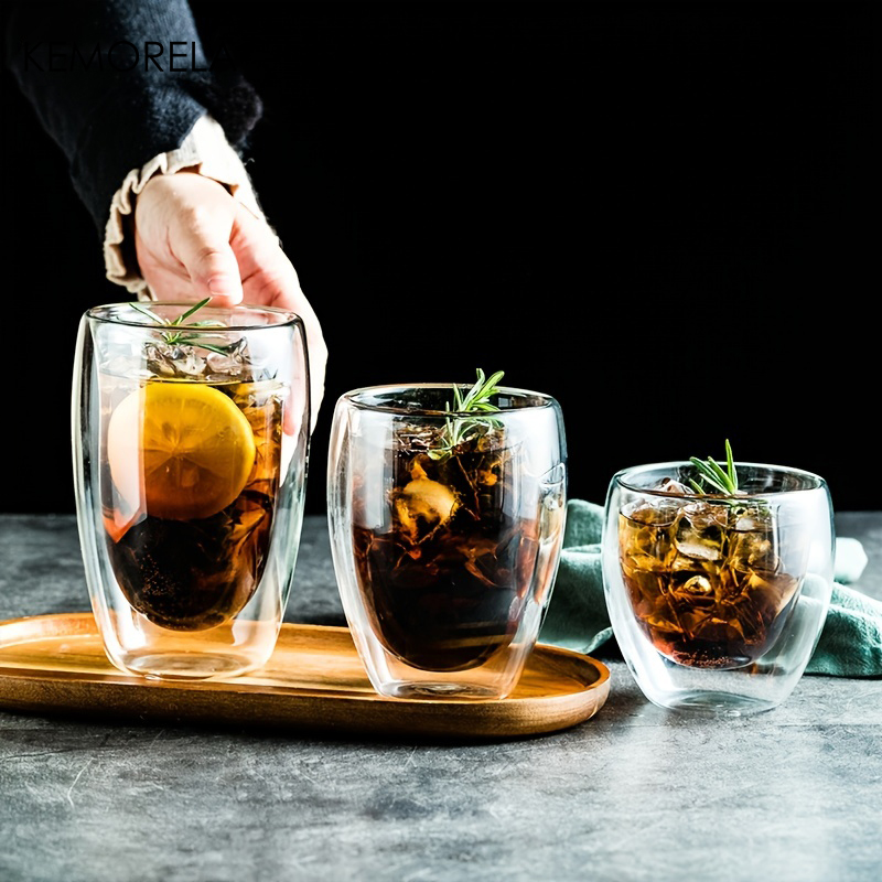 كوب زجاجي مزدوج الجدار مقاوم ل - مراجعة Highball Glass Set وسعره
